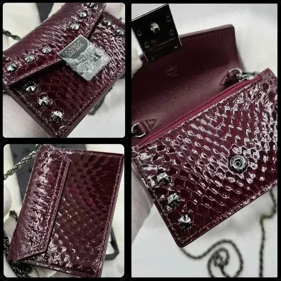 🎁MCM Studded Cardholder Crossbody Chain - Picture 16 of 17